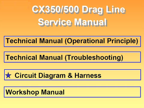 Hitachi CX350 / CX500 Drag Line Crawler Crane (CX350DR / CX500DR) PDF Service Repair Manual