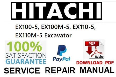 Hitachi EX100-5, EX100M-5, EX110-5, EX110M-5 Excavator PDF Service Repair Manual