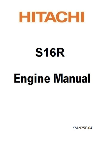 Hitachi S16R Engine (S16R-Y1TAA1 & S16R-Y1TAA2) PDF Service Repair Manual