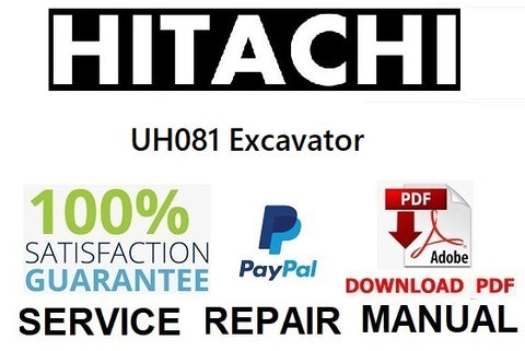 Hitachi UH081 Excavator PDF Service Repair Manual