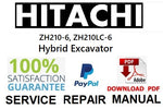 Hitachi ZH210-6, ZH210LC-6 Hybrid Excavator PDF Service Repair Manual