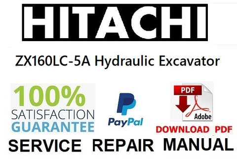 Hitachi ZX160LC-5A Hydraulic Excavator PDF Service Repair Manual