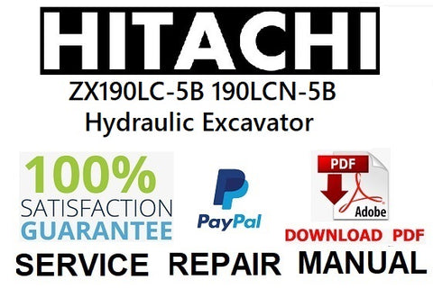 Hitachi ZX190LC-5B 190LCN-5B Hydraulic Excavator PDF Troubleshooting Technical Manual