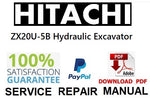 Hitachi ZX20U-5B Hydraulic Excavator PDF Service Repair Manual