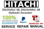 Hitachi ZX225USLC-5B, ZX225USRLC-5B Hydraulic Excavator PDF Service Repair Manual