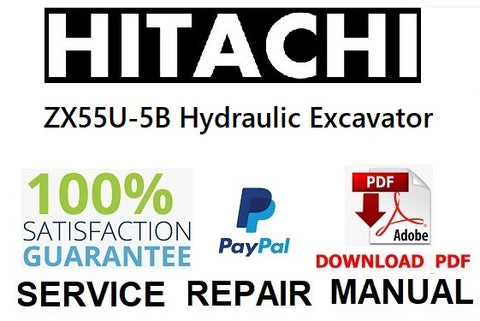 Hitachi ZX55U-5B Hydraulic Excavator PDF Service Repair Manual