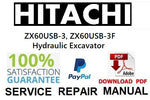 Hitachi ZX60USB-3, ZX60USB-3F Hydraulic Excavator PDF Service Repair Manual