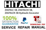 Hitachi ZX670LC-5B, ZX670LCH-5B, ZX670LCR-5B Hydraulic Excavator PDF Service Repair Manual