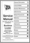 JCB 3CX, 4CX, 214, 215, 217 & Variants Backhoe Loader BEST PDF Service Repair Manual
