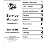 JCB 525-50 RAF Loadall (Supplement) BEST PDF Service Repair Manual