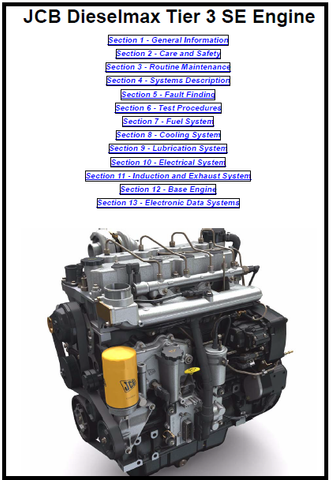 JCB Dieselmax Tier-3 SE Engine BEST PDF Service Repair Manual