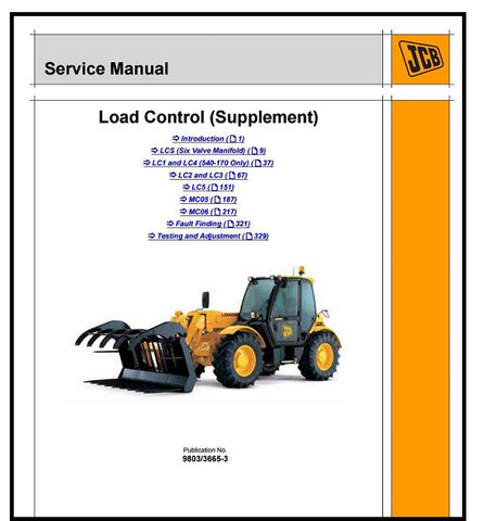 JCB Load Control Systems (Supplement) BEST PDF Service Repair Manual