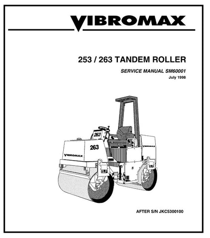 JCB Vibromax 253 263 Tandem Roller BEST PDF Service Repair Manual