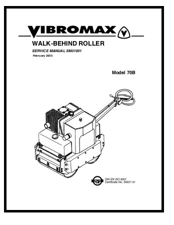 JCB Vibromax 70B Walk-Behind Roller BEST PDF Service Repair Manual