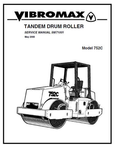 JCB Vibromax 752C Tandem Drum Roller BEST PDF Service Repair Manual