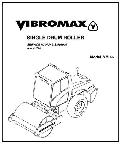 JCB Vibromax VM 46 Single Drum Roller BEST PDF Service Repair Manual