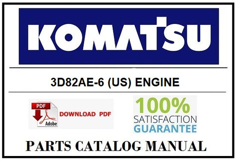 KOMATSU 3D82AE-6 (US) ENGINE BEST PDF PARTS CATALOG MANUAL SN 04634-UP