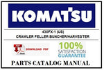 KOMATSU 430FX-1 (US) CRAWLER FELLER BUNCHER/HARVESTER BEST PDF PARTS CATALOG MANUAL SN A10001-UP
