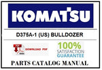 KOMATSU D375A-1 (US) BULLDOZER BEST PDF PARTS CATALOG MANUAL SN 15001-UP