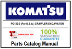 KOMATSU PC120-3 (For U.S.A.) CRAWLER EXCAVATOR PDF PARTS CATALOG MANUAL SN 18001-UP