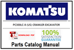 KOMATSU PC300LC-8 (US) CRAWLER EXCAVATOR PDF PARTS CATALOG MANUAL SN A90001-UP