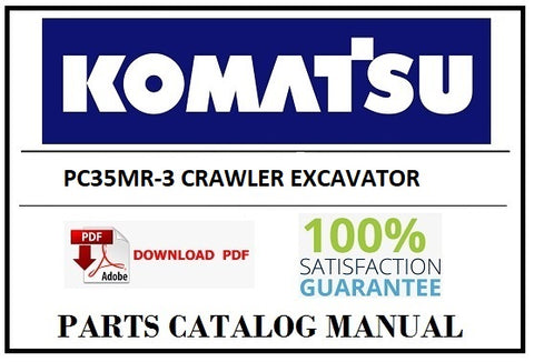 KOMATSU PC35MR-3 CRAWLER EXCAVATOR BEST PDF PARTS CATALOG MANUAL SN 15001-16594 