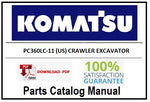 KOMATSU PC360LC-11 (US) CRAWLER EXCAVATOR PDF PARTS CATALOG MANUAL SN A35001-UP