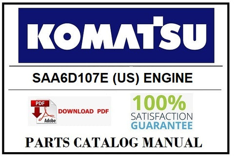 KOMATSU SAA6D107E (US) ENGINE BEST PDF PARTS CATALOG MANUAL SN 26541148-UP