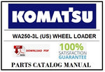 KOMATSU WA250-3L (US) WHEEL LOADER BEST PDF PARTS CATALOG MANUAL SN A70001-UP