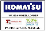 KOMATSU WA380-6 WHEEL LOADER BEST PDF PARTS CATALOG MANUAL SN 65949-UP (North America Standard Machine)