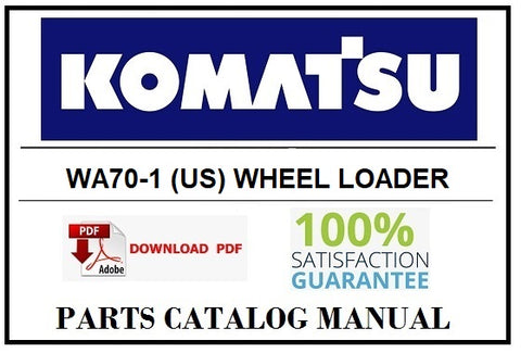 KOMATSU WA70-1 (US) WHEEL LOADER BEST PDF PARTS CATALOG MANUAL SN 10001-UP