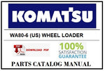 KOMATSU WA80-6 (US) WHEEL LOADER BEST PDF PARTS CATALOG MANUAL SN H60051-Up