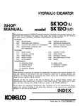 Kobelco SK100, SK100L, SK120, SK120LC Crawler Excavator BEST PDF Service Repair Shop Manual