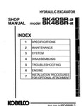 Kobelco SK40SR-2, SK45SR-2 Mini Excavator BEST PDF Service Repair Shop Manual 