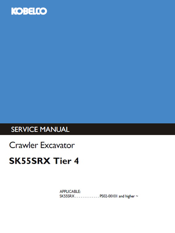 Kobelco SK55SRX Tier 4 Crawler Excavator BEST PDF Service Repair Manual