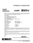 Kobelco Sk60V Hydraulic Crawler Excavator( LE-17701 and UP)& Isuzu Industrial Diesel Engine 4JA1 4JB1 4JC1 Service Repair Manual PDF