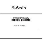 Kubota 07-E3B SERIES V2607-DI-E3B V2607-DI-T-E3B V3007-DI-T-E3B V3307-DI-T-E3B Diesel Engine Best PDF Workshop Manual