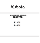 Kubota B2301, B2601 Tractor best PDF Download Workshop Service Repair Manual