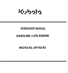 Kubota WG752-E2, DF752-E2 Series Gasoline LPG Engine Best PDF Workshop Manual