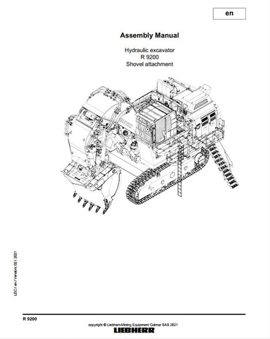 Liebherr Mining Crawler Excavator R9200 Shovel Assembly Manual BEST PDF