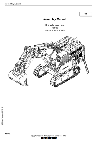 Liebherr Mining Crawler Excavator R9800 Backhoe Assembly Manual BEST PDF