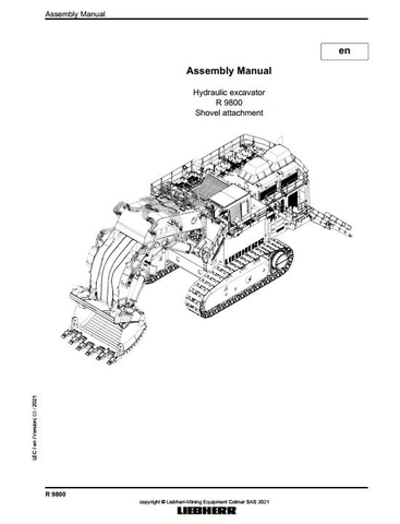 Liebherr Mining Crawler Excavator R9800 Shovel Assembly Manual BEST PDF