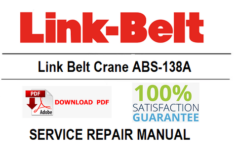 Link Belt Crane ABS-138A PDF Service Repair Manual