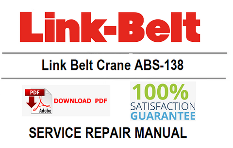 Link Belt Crane ABS-138 PDF Service Repair Manual