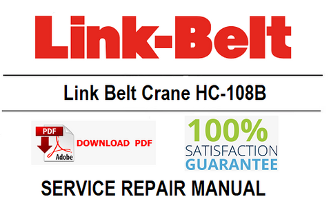 Link Belt Crane HC-108B PDF Service Repair Manual