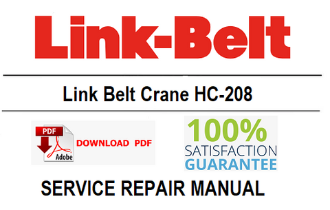 Link Belt Crane HC-208 PDF Service Repair Manual