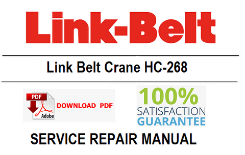 Link Belt Crane HC-268 PDF Service Repair Manual