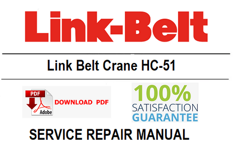 Link Belt Crane HC-51 PDF Service Repair Manual