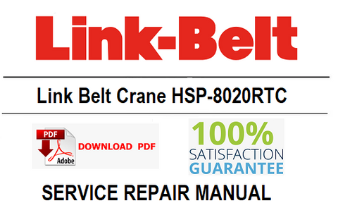 Link Belt Crane HSP-8020RTC PDF Service Repair Manual