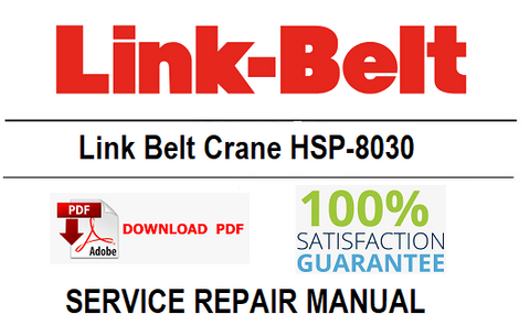 Link Belt Crane HSP-8030 PDF Service Repair Manual